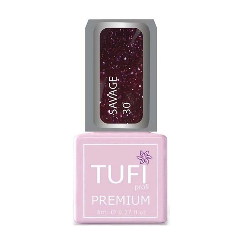 Гель-лак для нігтів Tufi profi Premium Savage 30 Світловідбивний Мілан, 8 мл